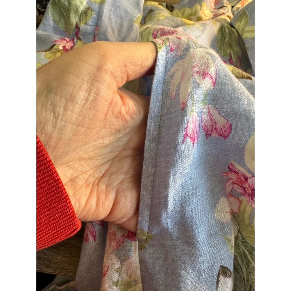 Tommy Bahama Coastline Orchid Dreams Flounce Linen Shirt Dress Size‎ M Blue Pink - Picture 7 of 10